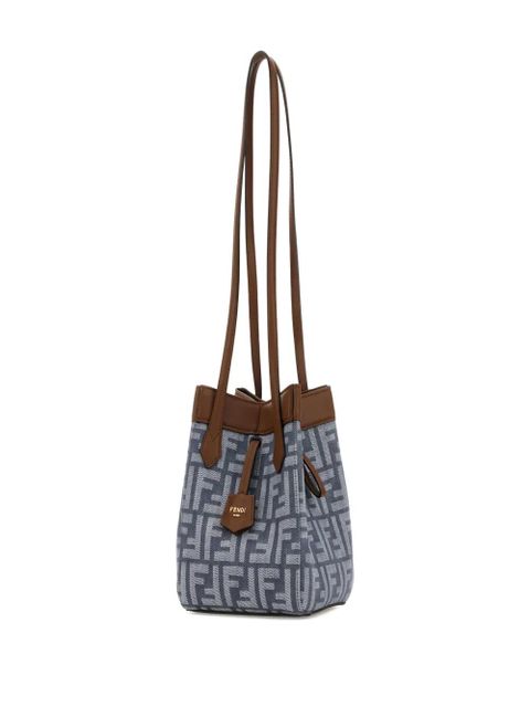 FENDI mini Origami monogram bucket bag - Blue - zdjęcie produktu nr 2
