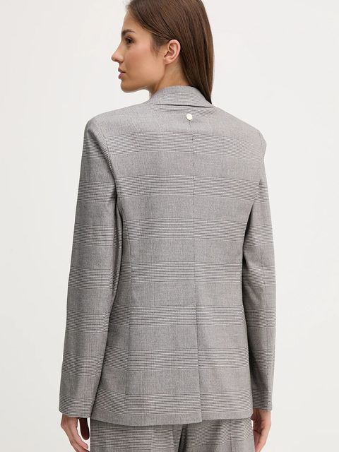 Joop! marynarka kolor szary jednorzędowa wzorzysta 30047099