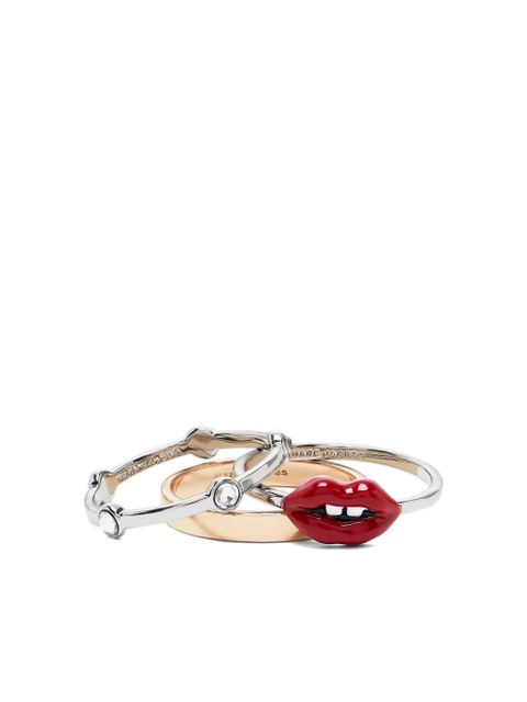 Marc Jacobs lips ring (set of three) - Silver