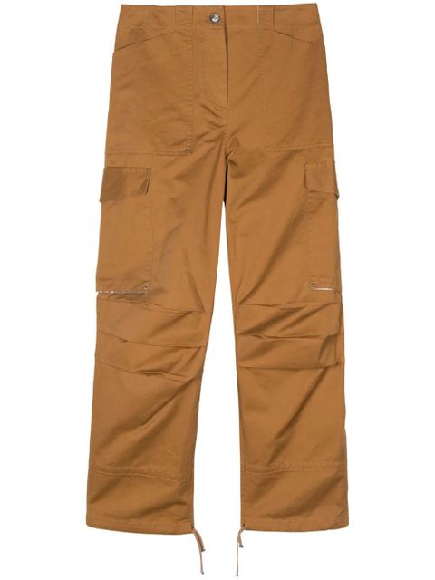 Rabanne embroidered-logo cargo pants - Brown - zdjęcie produktu nr 1