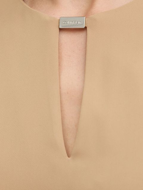 Calvin Klein bluzka damska kolor beżowy gładka LV044E903G