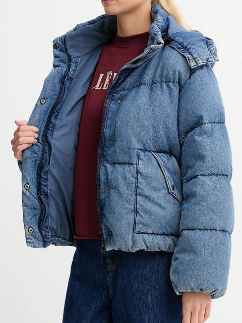 Levi's kurtka puchowa kolor niebieski zimowa 003MD