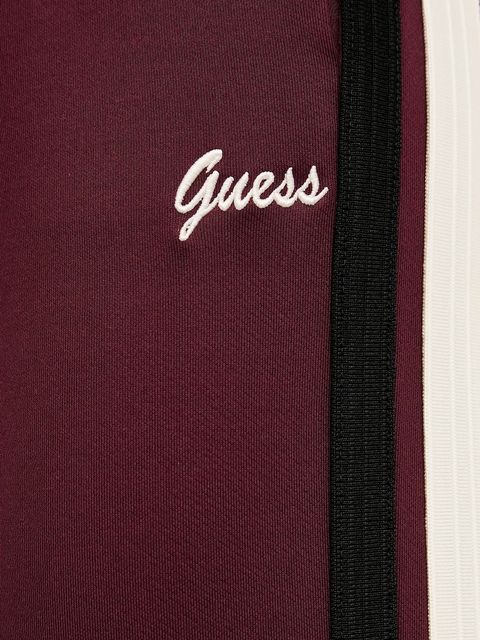 Guess spodnie dresowe FABIA damskie kolor bordowy z aplikacją V5BB24 KCX22