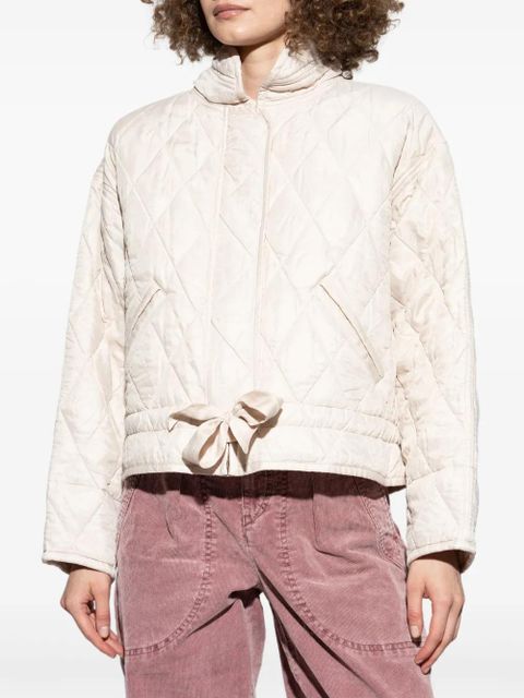 MARANT ÉTOILE Zakiane quilted tie-detail jacket - Neutrals