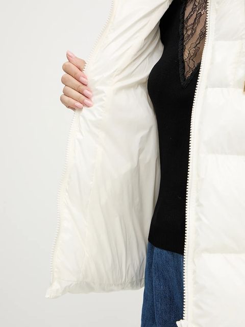 Pinko kurtka kolor biały zimowa 101597 A2P7