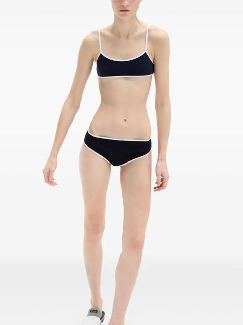 Miu Miu technical-knit swimsuit top - Blue