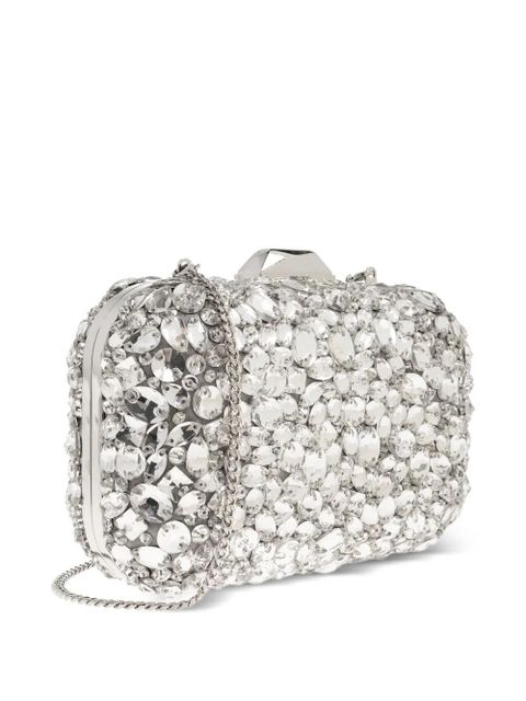 Jimmy Choo Cloud crystal-embellished clutch bag - Silver