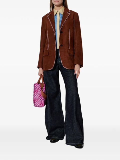 Marni leather jacket - Brown - zdjęcie produktu nr 2