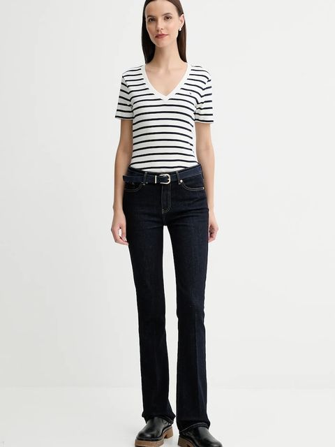 Tommy Hilfiger t-shirt bawełniany damski kolor granatowy WW0WW40584