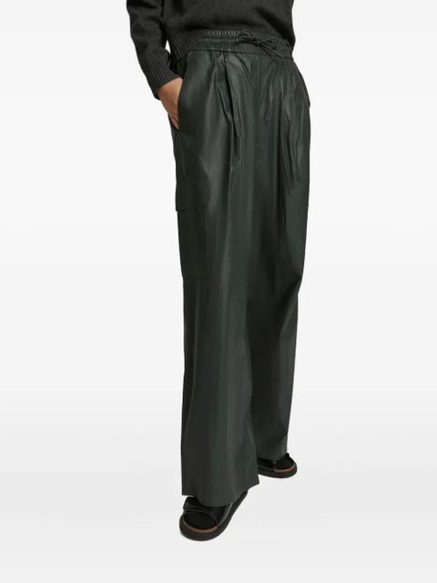 Yves Salomon pleated cargo trousers - Green - zdjęcie produktu nr 1