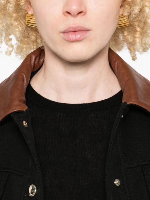 Maje ribbed long-sleeve t-shirt - Black