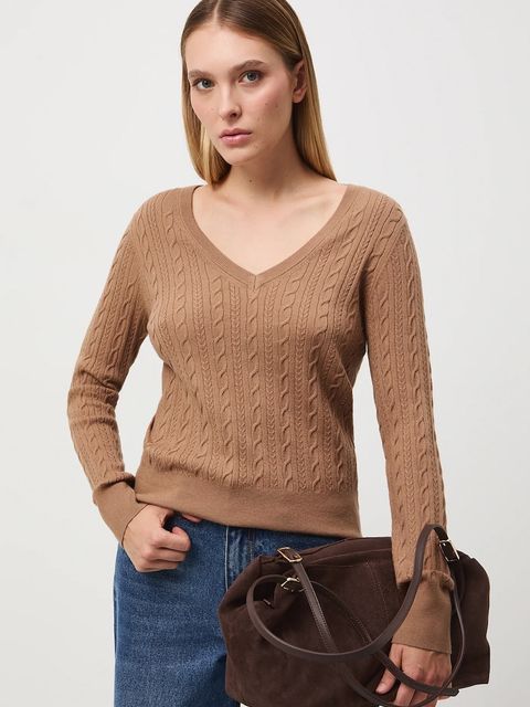Medicine sweter damski kolor beżowy - zdjęcie produktu nr 2
