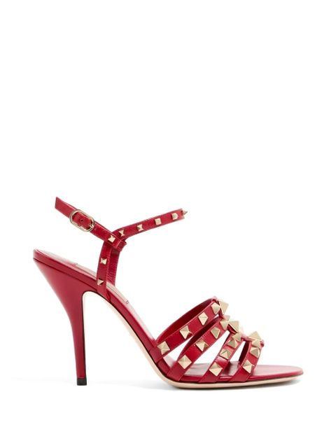 Valentino Garavani Rockstud kidskin sandals 100mm - Red - zdjęcie produktu nr 1