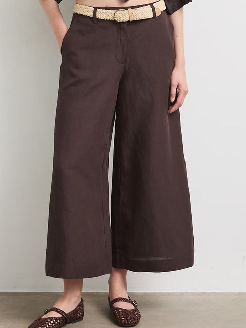 Medicine spodnie culottes damskie z dodatkiem lnu - zdjęcie produktu nr 1