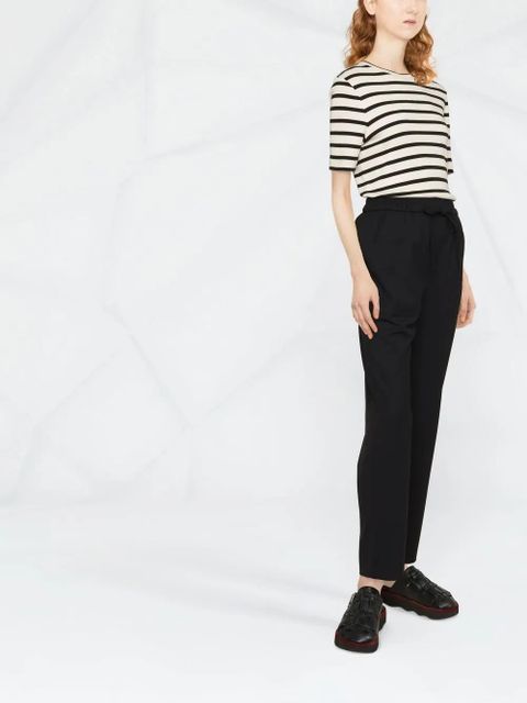 ETRO slim-fit tie-fastening trousers - Black