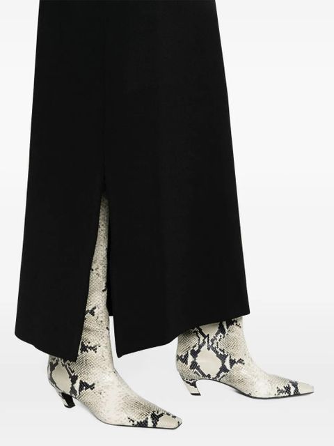 Jil Sander mid-rise straight midi skirt - Black