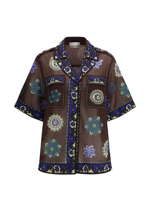 ALEMAIS floral print shirt - Brown - zdjęcie produktu nr 1