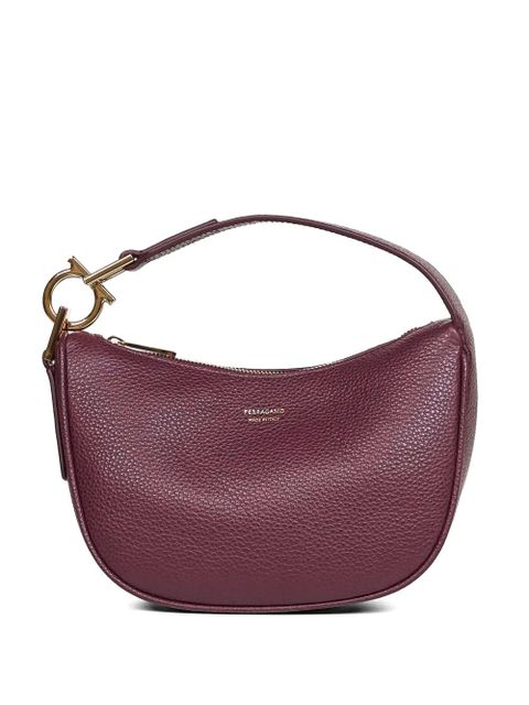 Ferragamo mini gancini-detail leather shoulder bag - Purple - zdjęcie produktu nr 1