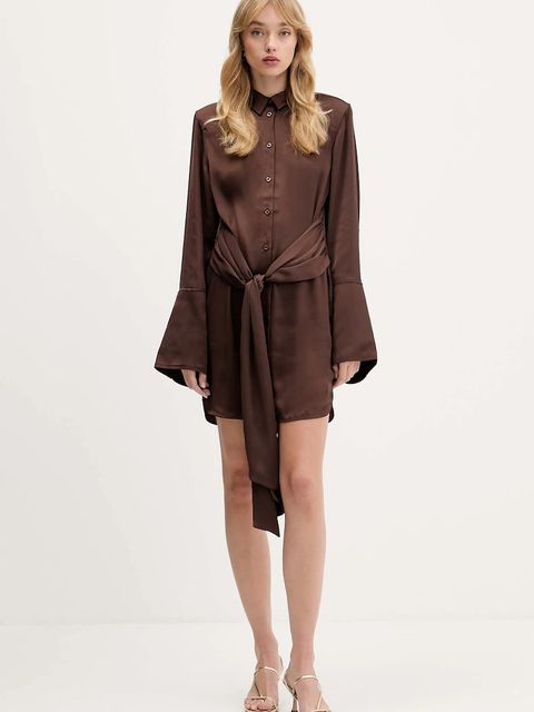 Rotate sukienka kolor brązowy mini prosta 1146462910 - zdjęcie produktu nr 2