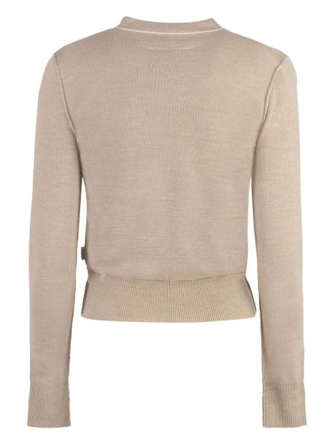 MM6 Maison Margiela ribbed-edge T-shirt - Neutrals - zdjęcie produktu nr 2