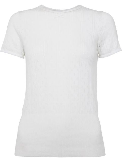 JW Anderson pointelle cap-sleeve top - White - zdjęcie produktu nr 1