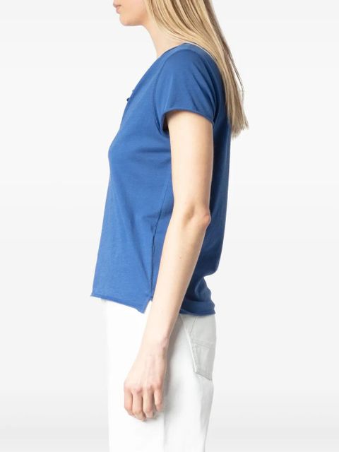 Zadig&Voltaire deep v-neck t-shirt - Blue