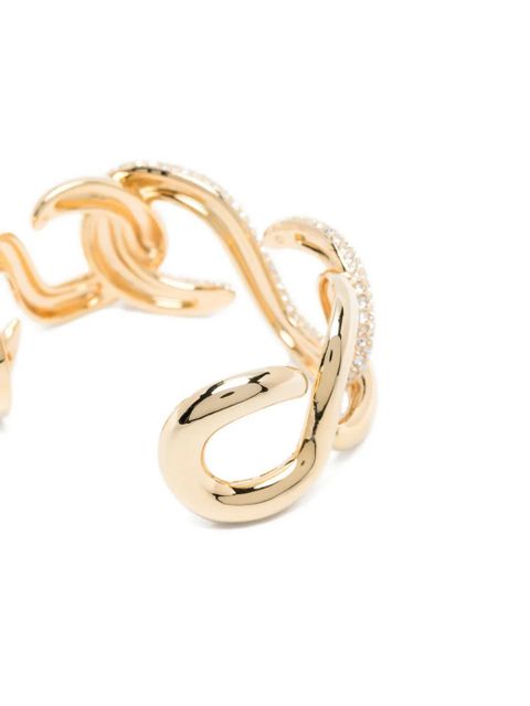 Swarovski Dextera crystal-embellishment cuff bracelet - Gold