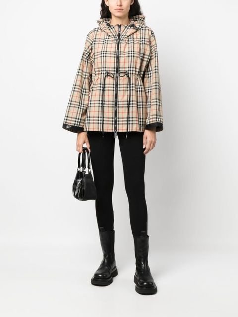 Burberry plaid-check hooded jacket - Neutrals