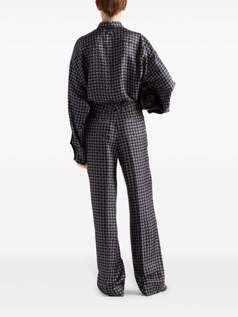 Prada Printed twill silk shirt - Blue - zdjęcie produktu nr 2