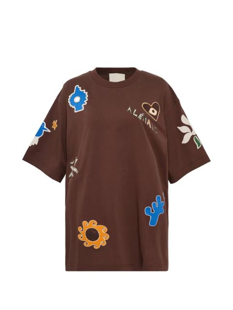 ALEMAIS Sirocco embroidered T-shirt - Brown - zdjęcie produktu nr 1