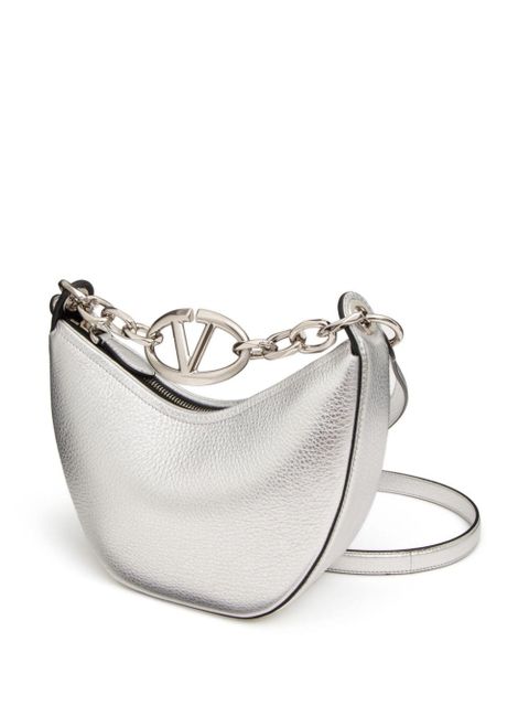 Valentino Garavani mini VLogo Moon Hobo bag - Silver