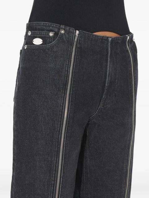 Jean Paul Gaultier zipped cotton jeans - Black