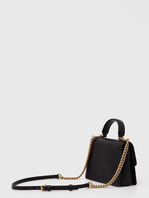 Pinko torebka skórzana kolor czarny 100071 A0F1 - zdjęcie produktu nr 2