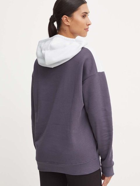 Puma bluza damska kolor fioletowy z kapturem wzorzysta 681647