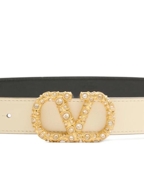 Valentino Garavani 30mm VLogo Signature belt - Neutrals