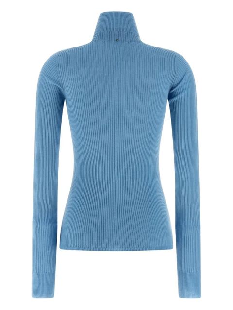 Sportmax ribbed-knit turtleneck top - Blue - zdjęcie produktu nr 2