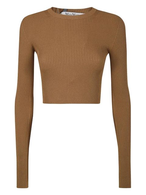 Max Mara ribbed long-sleeve top - Brown - zdjęcie produktu nr 1