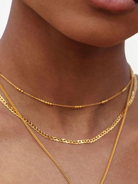 Monica Vinader Flat Curb chain necklace - Gold - zdjęcie produktu nr 2