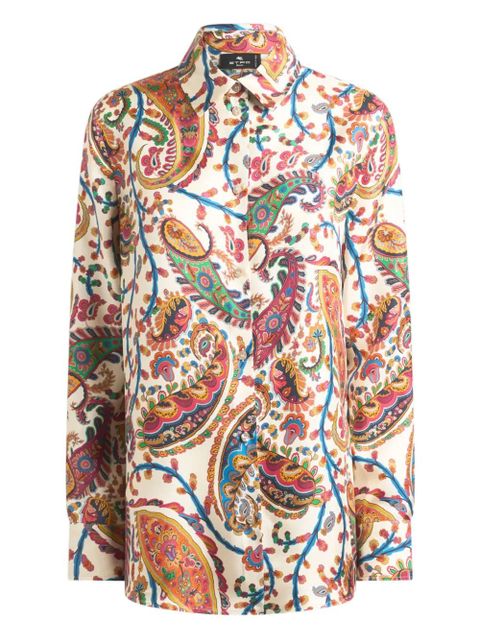 ETRO paisley-print silk shirt - White - zdjęcie produktu nr 1