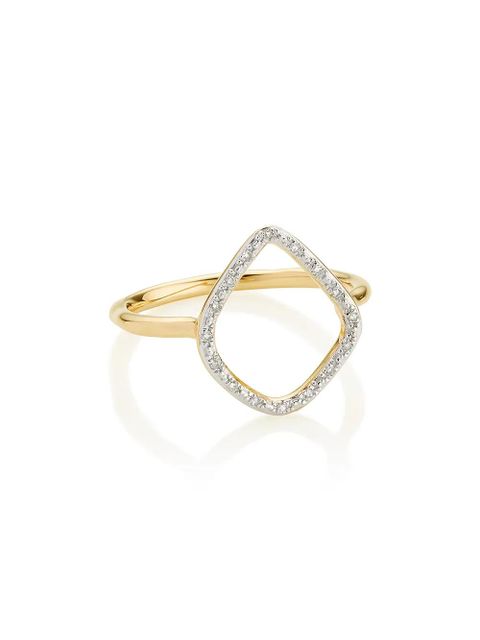 Monica Vinader Riva Diamond Hoop ring - Gold - zdjęcie produktu nr 1
