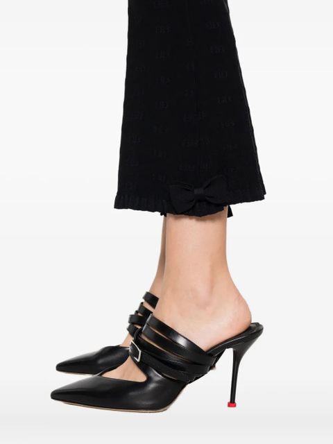 Balenciaga bow ruffled trousers - Black
