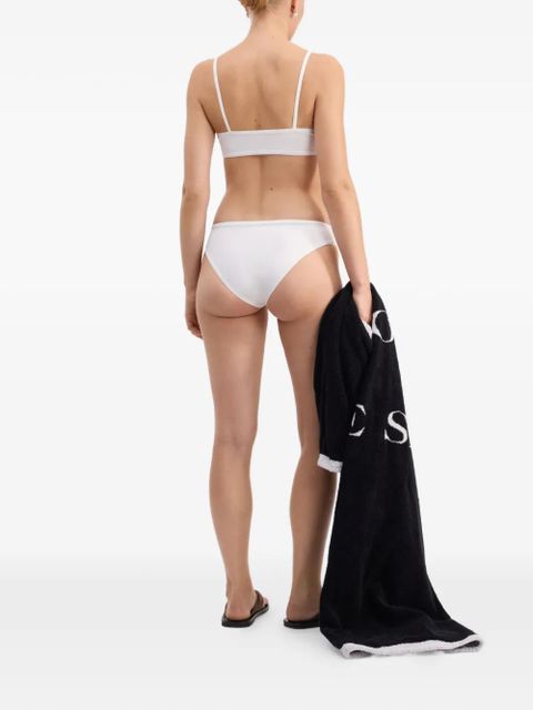 LouLou de Saison Olga square neck zipped bikini top - White