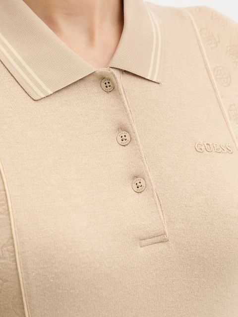 Guess sukienka PEONY kolor beżowy mini dopasowana V5YK00 KCX12