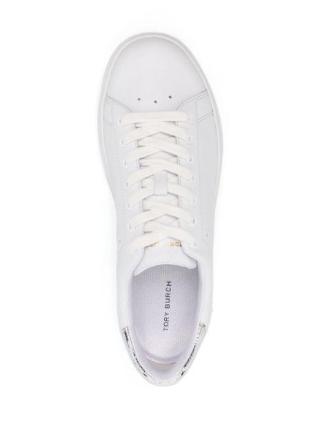 Tory Burch rear logo-plaque detail sneakers - White