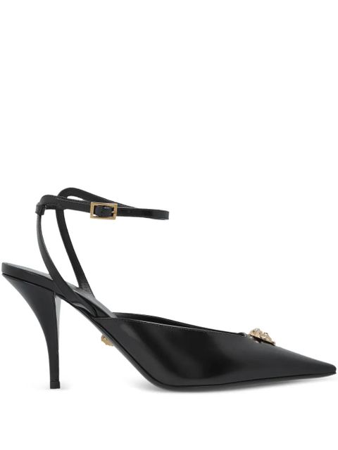 Versace 85mm medusa-embellished pointed-toe pumps - Black - zdjęcie produktu nr 1