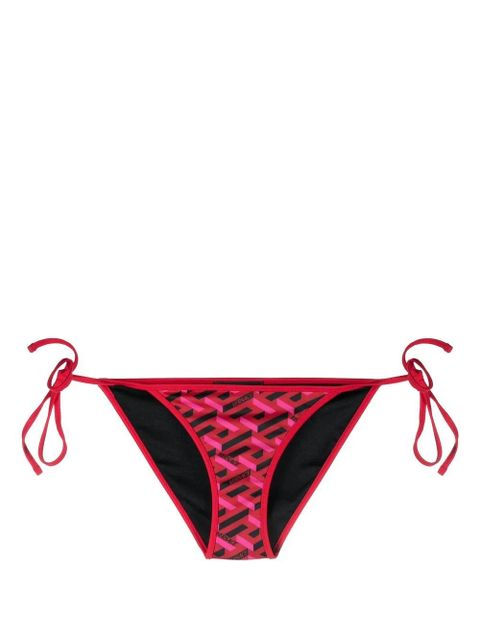 Versace graphic-print bikini bottoms - Red