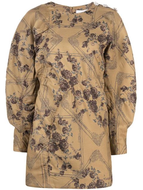 GANNI floral jacquard dress - Neutrals - zdjęcie produktu nr 1