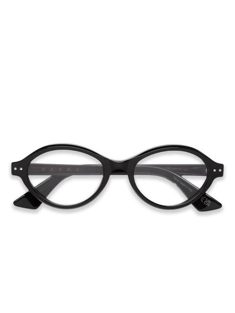 Marni Eyewear oval-frame glasses - Black - zdjęcie produktu nr 1