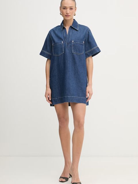 BOSS Orange sukienka jeansowa C POLO DRESS - zdjęcie produktu nr 1