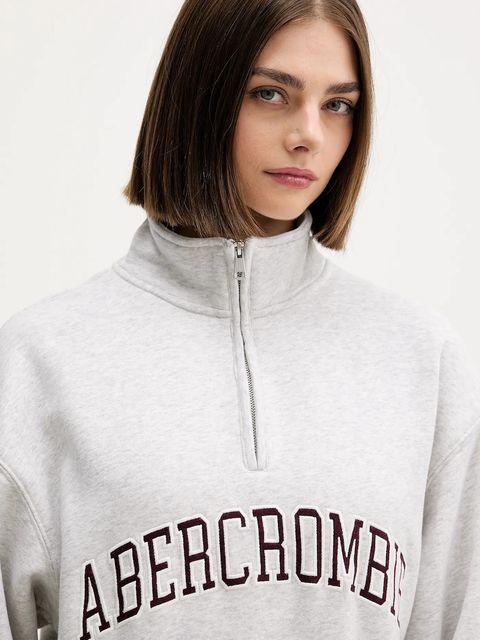 Abercrombie & Fitch bluza damska kolor szary melanżowa KI152-5427-112